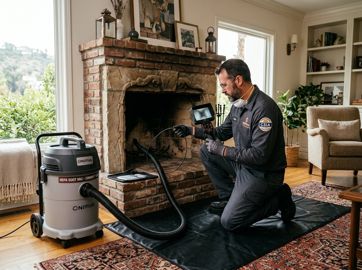 Dust-Free Chimney Sweep and Flue Inspection in Los Angeles