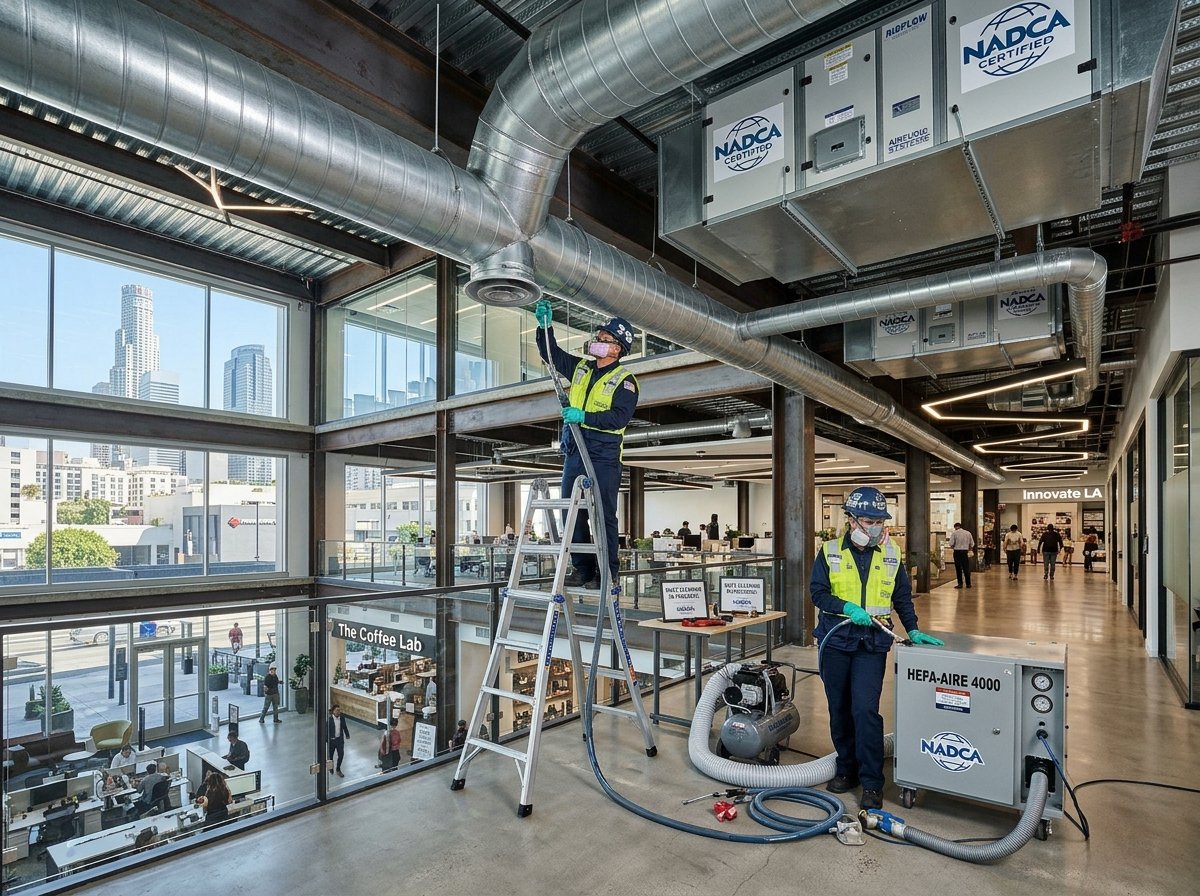 Commercial Rooftop Unit and Spiral Duct Cleaning in Los Angeles